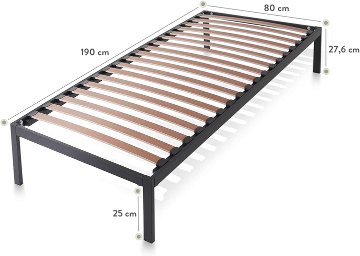 OnNuvo Struttura Letto 80 x 190 Singolo, Marchio Italiano di Qualità, Mod. TOKYO, Doghe INDIPENDENTI Rinforzate, Materiali e Finiture PREMIUM, Sistema Doghe Antirumore, Montaggio Facile e Veloce