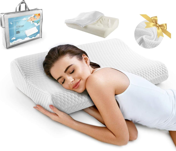 Cuscino per cervicale in Memory Foam ad alta densità 50 kg/m3 con due federe